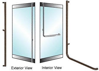 C.R. Laurence CRL Oil Rubbed Bronze Left Hand Reverse Rail Mount &quot;F&quot; Exterior Dummy Handle | DH100F4R0RB