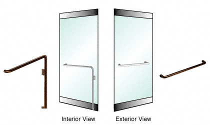 C.R. Laurence CRL Oil Rubbed Bronze Right Hand Reverse Rail Mount &quot;A&quot; Exterior Bottom Securing Dummy Handle | DH110A3R0RB