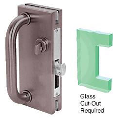 C.R. Laurence CRL 4&quot;x10&quot; Non-Handed Duranodic Bronze Finish Center Lock with Hook Throw Deadlock Latch | DH410DU