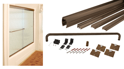 C.R. Laurence CRL Oil Rubbed Bronze Cottage DK Series Sliding Shower Door Kit  60&quot; x 72&quot; with Metal Jambs for 1/4&quot; Glass | DK1460720RB