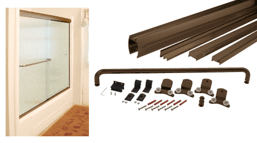 C.R. Laurence CRL Oil Rubbed Bronze Cottage DK Series Sliding Shower Door Kit  72&quot; x 72&quot; with Metal Jambs for 3/8&quot; Glass | DK3872720RB