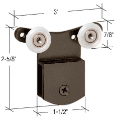 C.R. Laurence CRL Oil Rubbed Bronze 3/8&quot; Top Hanger Bracket for CK/DK Cottage Series Sliders | DK660RB