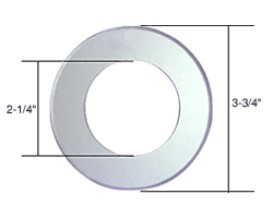 C.R. Laurence CRL Acrylic Mirrored Door Knob Plate  | DKPC7
