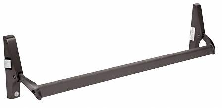C.R. Laurence CRL Dark Bronze Cross Bar Panic Exit Device - Left Hand - Reverse Bevel Rim | DL1190LHRDU