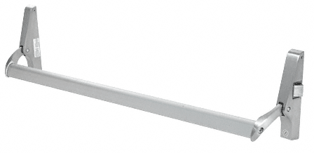C.R. Laurence CRL Aluminum Cross Bar Panic Exit Device - Right Hand - Reverse Bevel Rim | DL1190RHRA