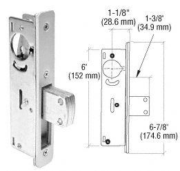 C.R. Laurence CRL 1-1/8&quot; Backset Narrow Stile Long - Throw Deadlock | DL2110B