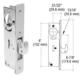 C.R. Laurence CRL 31/32&quot; Backset Narrow Stile Hook Latch Deadlock | DL2130A