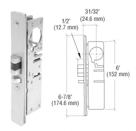 C.R. Laurence CRL 31/32&quot; Backset Narrow Stile Left Hand Deadlatch Lock | DL2140ALH