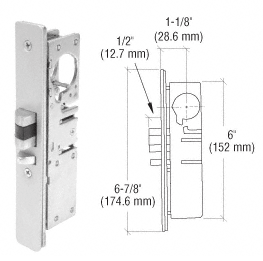 C.R. Laurence CRL 1-1/8&quot; Backset Narrow Stile Left Hand Deadlatch Lock | DL2140BLH
