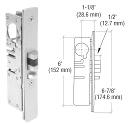 C.R. Laurence CRL 1-1/8&quot; Backset Narrow Stile Right Hand Deadlatch Lock | DL2140BRH