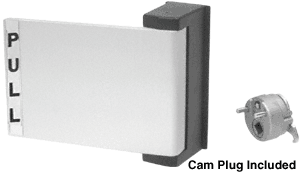 C.R. Laurence CRL Satin Aluminum Finish Universal Push-Pull Paddle Handle&lt;BR&gt;Pull To Left | DL2161A