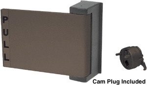 C.R. Laurence CRL Duranodic Bronze Finish Universal Push-Pull Paddle Handle&lt;BR&gt;Pull To Left | DL2161DU