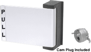 C.R. Laurence CRL Satin Chrome Finish Universal Push-Pull Paddle Handle&lt;BR&gt;Pull To Left | DL2161SC