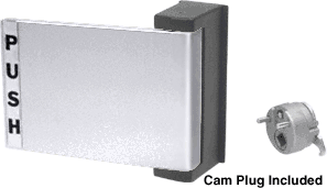 C.R. Laurence CRL Chrome Finish Universal Push-Pull Paddle Handle - Push to Left | DL2162CH