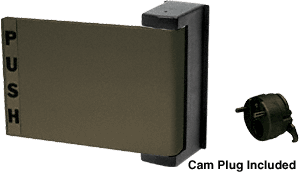 C.R. Laurence CRL Duranodic Bronze Finish Universal Push-Pull Paddle Handle - Push to Left | DL2162DU