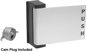 C.R. Laurence CRL Satin Aluminum Universal Push-Pull Paddle Handle - Push To Right | DL2164A