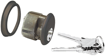 C.R. Laurence CRL Dark Bronze Finish Single Mortise Cylinder - Yale &quot;8&quot; Keyway - Keyed Alike | DL2170Y8KADU