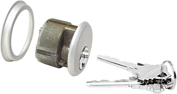 C.R. Laurence CRL Aluminum Finish Single Mortise Cylinder - Yale &quot;8&quot; Keyway - Keyed Alike | DL2170Y8KAA