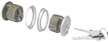 C.R. Laurence CRL Aluminum Finish Double Mortise Cylinder - Schlage &quot;C&quot; Keyway - Keyed Alike | DL2171SCKAA
