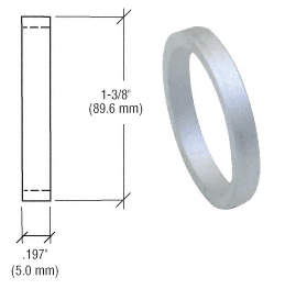 C.R. Laurence CRL Aluminum Finish 3/16&quot; Straight Cylinder Ring | DL2176AB
