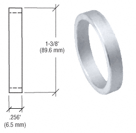 C.R. Laurence CRL Satin Anodized Finish 1/4&quot; Straight Cylinder Ring | DL2176AC