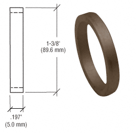 C.R. Laurence CRL Bronze Finish 3/16&quot; Straight Cylinder Ring | DL2176DUB