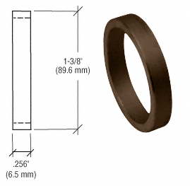 C.R. Laurence CRL Duranodic Bronze Finish 1/4&quot; Straight Cylinder Ring | DL2176DUC