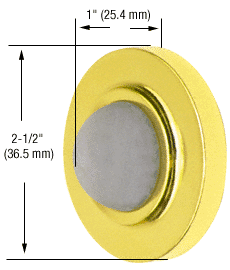 C.R. Laurence CRL Polished Brass Finish Wall Mounted Convex Type Door Stop | DL2511PB