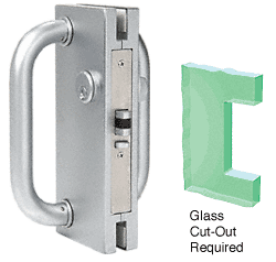 C.R. Laurence CRL 4&quot;x10&quot; LH / RHR Polished Stainless Finish Center Lock with Deadlatch | DL410LPS