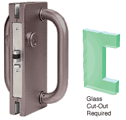 C.R. Laurence CRL 4&quot;x10&quot; RH / LHR Duranodic Bronze Finish Center Lock with Deadlatch | DL410RDU