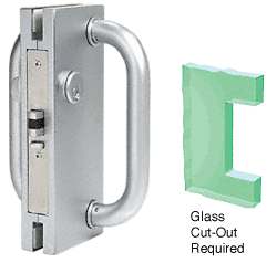C.R. Laurence CRL 4&quot;x10&quot; RH / LHR Polished Stainless Finish Center Lock with Deadlatch | DL410RPS