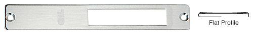 C.R. Laurence CRL Brushed Stainless Finish Strike Faceplate for use with DH410 and DT410 Series Center Locks | DL48BS