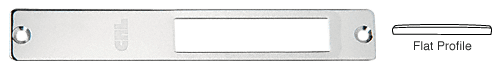C.R. Laurence CRL Polished Stainless Finish Strike Faceplate for use with DH410 and DT410 Series Center Locks | DL48PS
