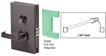 C.R. Laurence CRL 6&quot;x10&quot; LH Duranodic Bronze Finish Center Lock with Deadlatch in Class Room Function | DL610LMDU