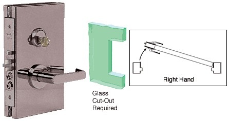 C.R. Laurence CRL 6&quot; x 10&quot; Duranodic Bronze Right Hand Center Lock with Housing | DL610RCDU