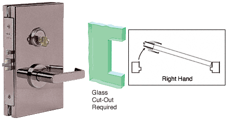 C.R. Laurence CRL 6&quot;x10&quot; RH Duranodic Bronze Finish Center Lock with Deadlatch in Storeroom Function | DL610RSDU