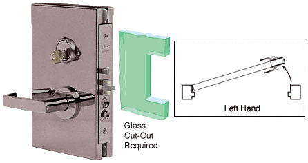 C.R. Laurence CRL 6&quot;x10&quot; LHR Duranodic Bronze Finish Center Lock with Deadlatch in Entrance Lock Function | DL611LEDU