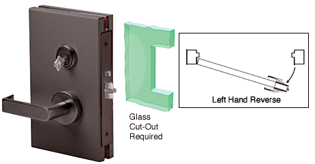 C.R. Laurence CRL 6&quot;x10&quot; LHR Duranodic Bronze Finish Center Lock with Deadlatch in Passage Lock Function | DL611LPDU