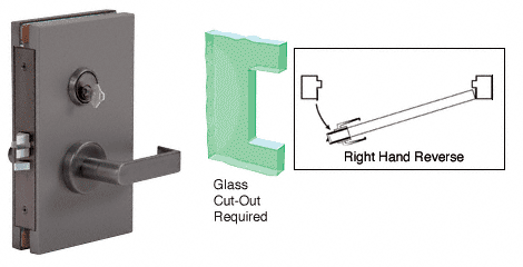 C.R. Laurence CRL 6&quot;x10&quot; RHR Duranodic Bronze Finish Center Lock with Deadlatch in Class Room Function | DL611RMDU