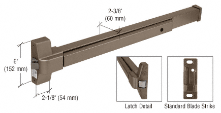 CRL Dark Bronze Finish Touch Bar Rim Panic Exit Device | DL950DU