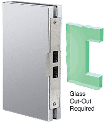 C.R. Laurence CRL 6&quot; x 10&quot; Polished Stainless Finish Center &quot;Entrance&quot; Lock Glass Keeper | DLK610EPS