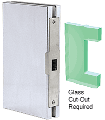 C.R. Laurence CRL 6&quot; x 10&quot; Polished Stainless Finish Center Lock Glass Keeper | DLK610PS