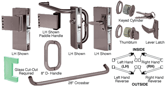 C.R. Laurence CRL 4&quot;x10&quot; LH Duranodic Bronze Custom Center Lock with Deadlatch | DLL410DUC