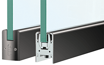 C.R. Laurence CRL Black Anodized 35-3/4&quot; Low Profile Door Rail | DR2SBL12S