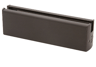 C.R. Laurence CRL Dark Bronze Low Profile Door Rail Without Lock - 8&quot; Patch | DR2SDU12P