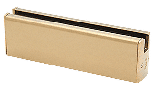 C.R. Laurence CRL Polished Brass Low Profile Door Rail Without Lock - 8&quot; Patch | DR2SPB12P