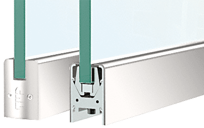 C.R. Laurence CRL Polished Stainless Custom Length Low Profile Door Rail | DR2SPS12C