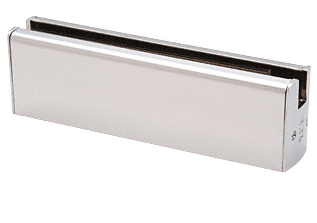 C.R. Laurence CRL Polished Stainless Low Profile Door Rail Without Lock - 8&quot; Patch | DR2SPS12P
