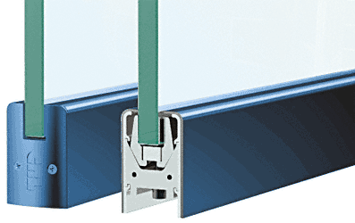 C.R. Laurence CRL Custom Painted Low Profile Door Rail Without Lock - Custom Length | DR2SPT12C