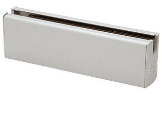 C.R. Laurence CRL Satin Anodized Low Profile Door Rail Without Lock - 8&quot; Patch | DR2SSA12P